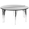 Flash Furniture Round 60 W, 60 L, 30.25 H, Chrome, Laminate, Particleboard, Steel, Grey XU-GRP-A60-HCIRC-GY-T-A-GG - alternate 6